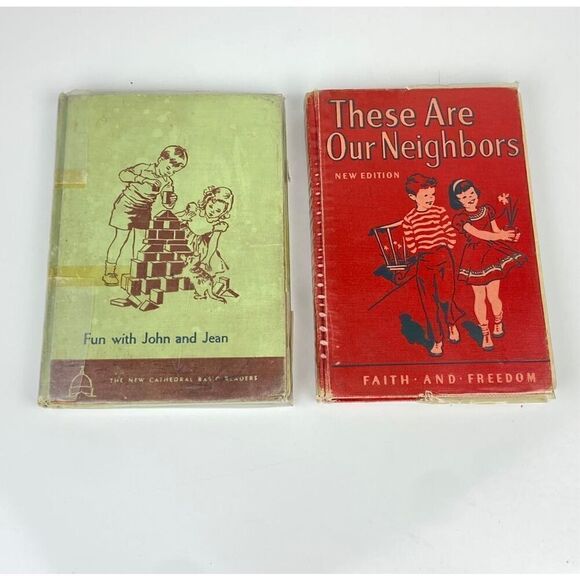 Fun With John and Jean & These Are Our Neighbors Catholic Readers Lot of 2 Books - Picture 1 of 14